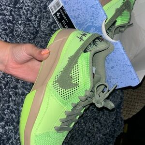Nike Youth (4) Ja Morant Basketball Shoes, “Lime Blast/Oil Green-Black”
